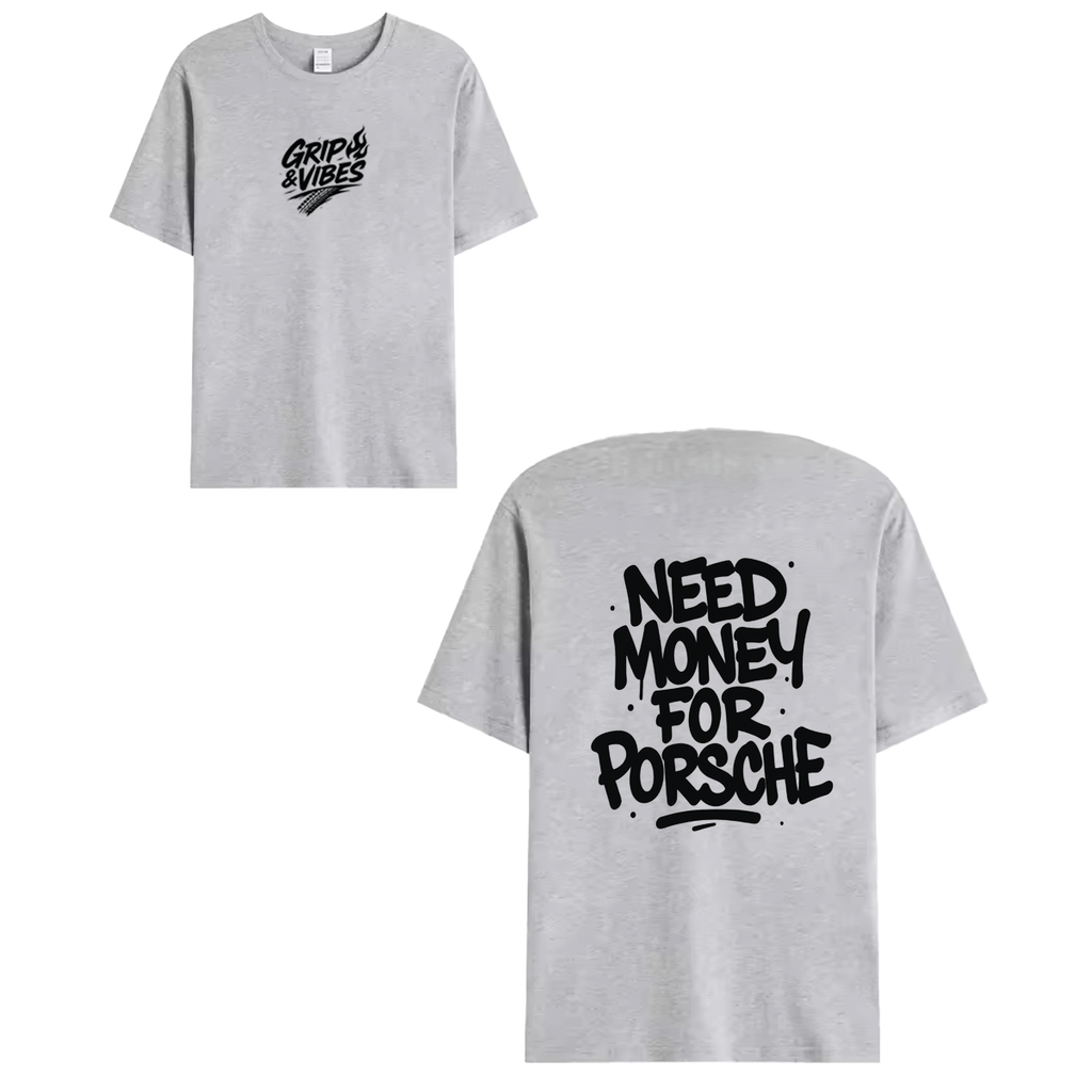 T-shirt black - NEED MONEY FOR PORSCHE