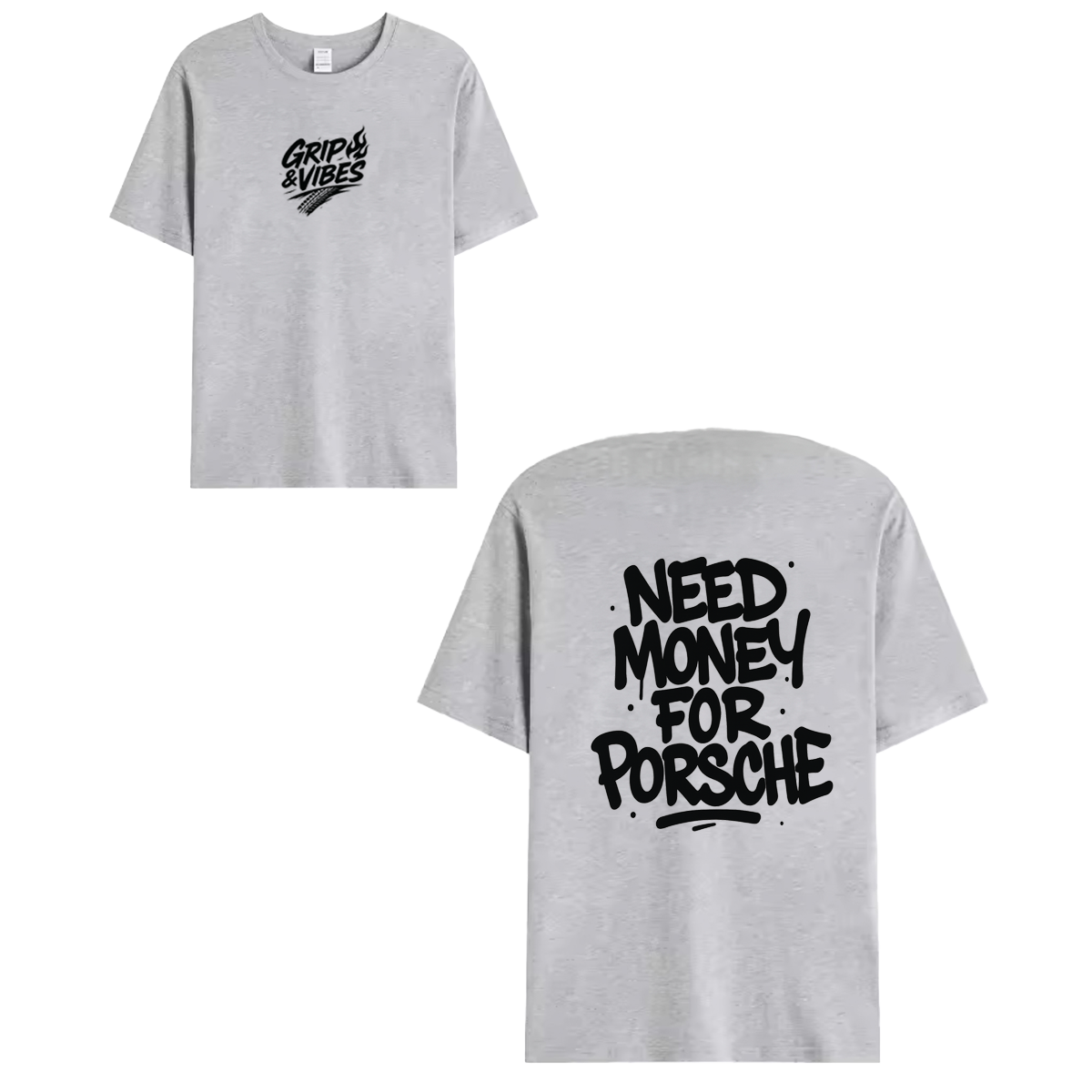 T-shirt black - NEED MONEY FOR PORSCHE