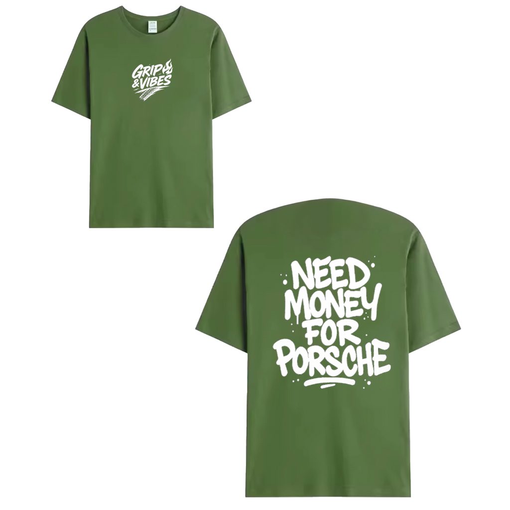 T-shirt white - NEED MONEY FOR PORSCHE