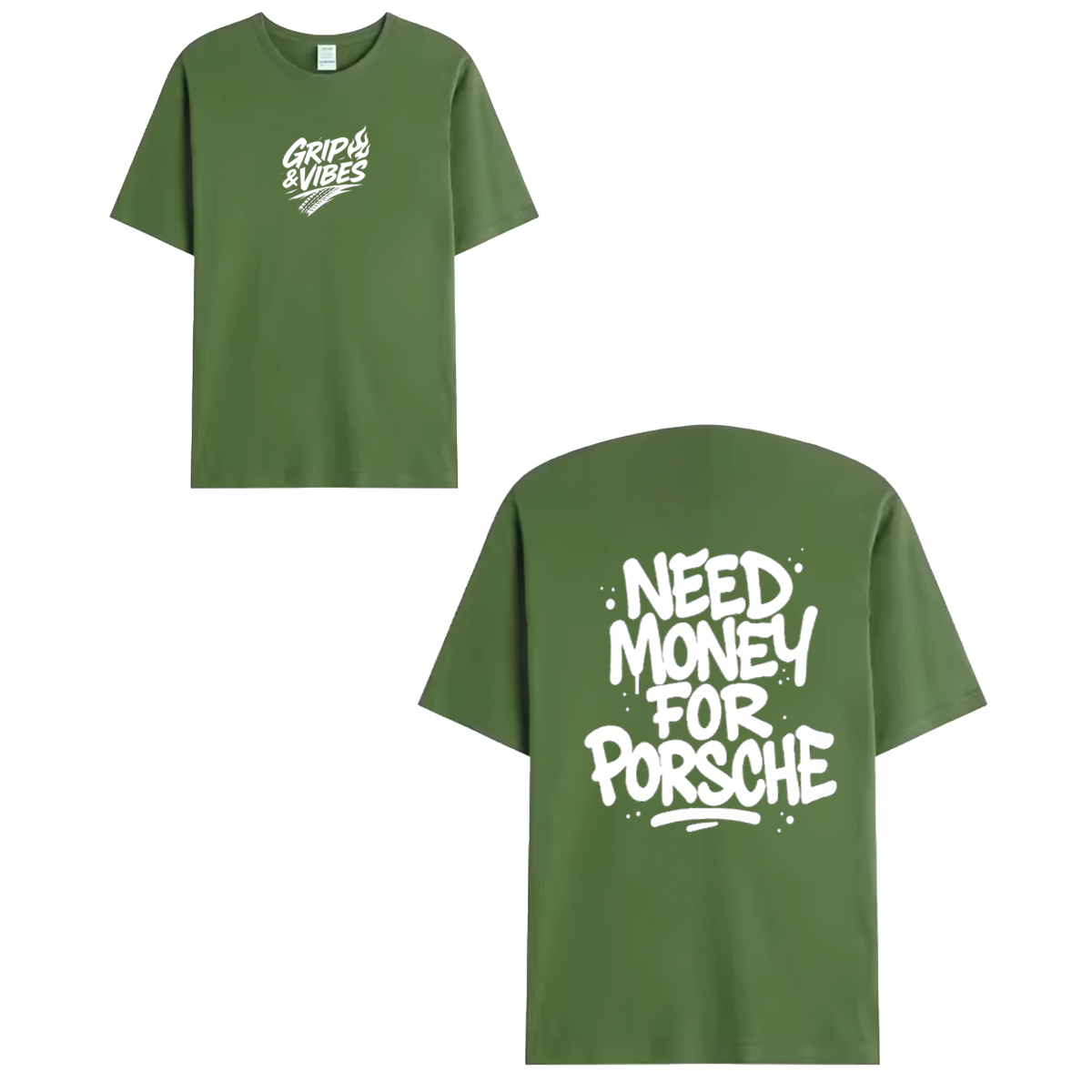 T-shirt white - NEED MONEY FOR PORSCHE