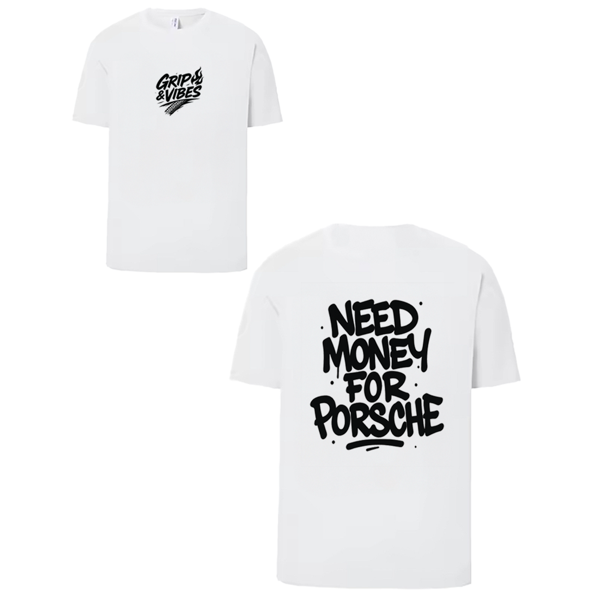 T-shirt black - NEED MONEY FOR PORSCHE