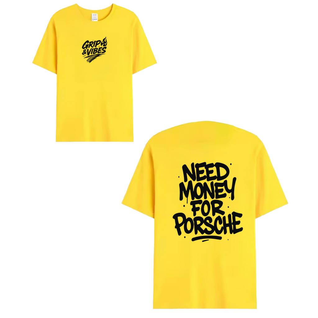 T-shirt black - NEED MONEY FOR PORSCHE