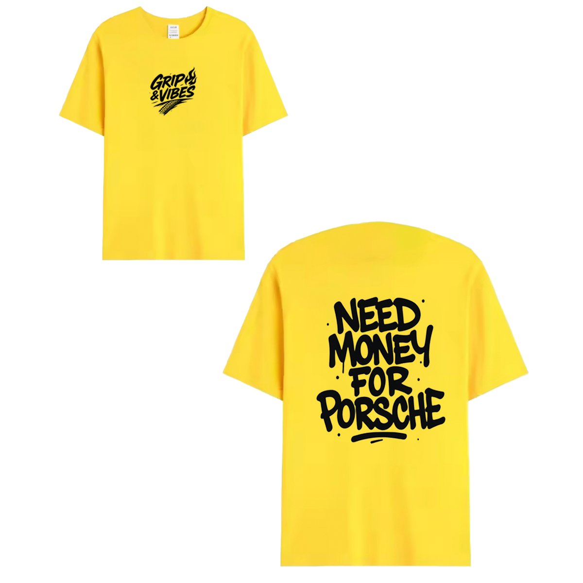 T-shirt black - NEED MONEY FOR PORSCHE