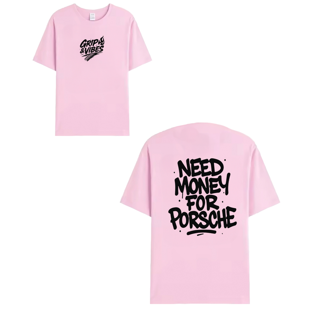 T-shirt black - NEED MONEY FOR PORSCHE