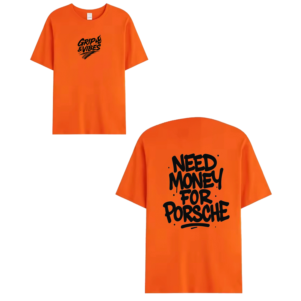T-shirt black - NEED MONEY FOR PORSCHE
