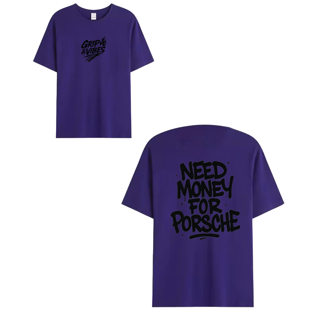 T-shirt black - NEED MONEY FOR PORSCHE