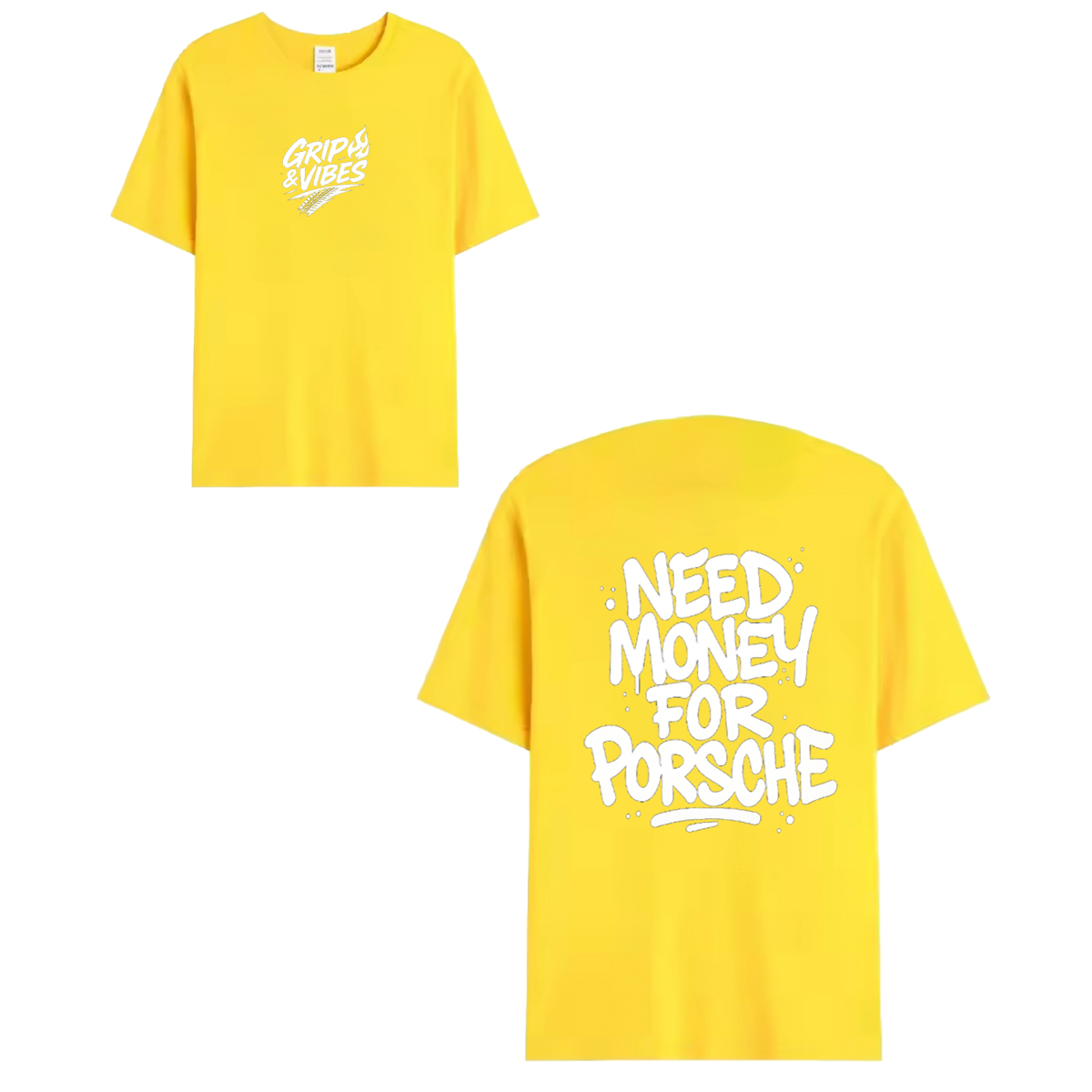 T-shirt white - NEED MONEY FOR PORSCHE