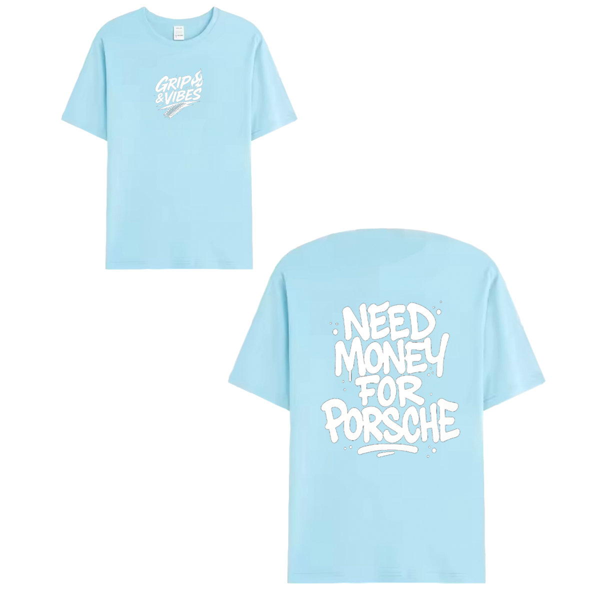 T-shirt white - NEED MONEY FOR PORSCHE