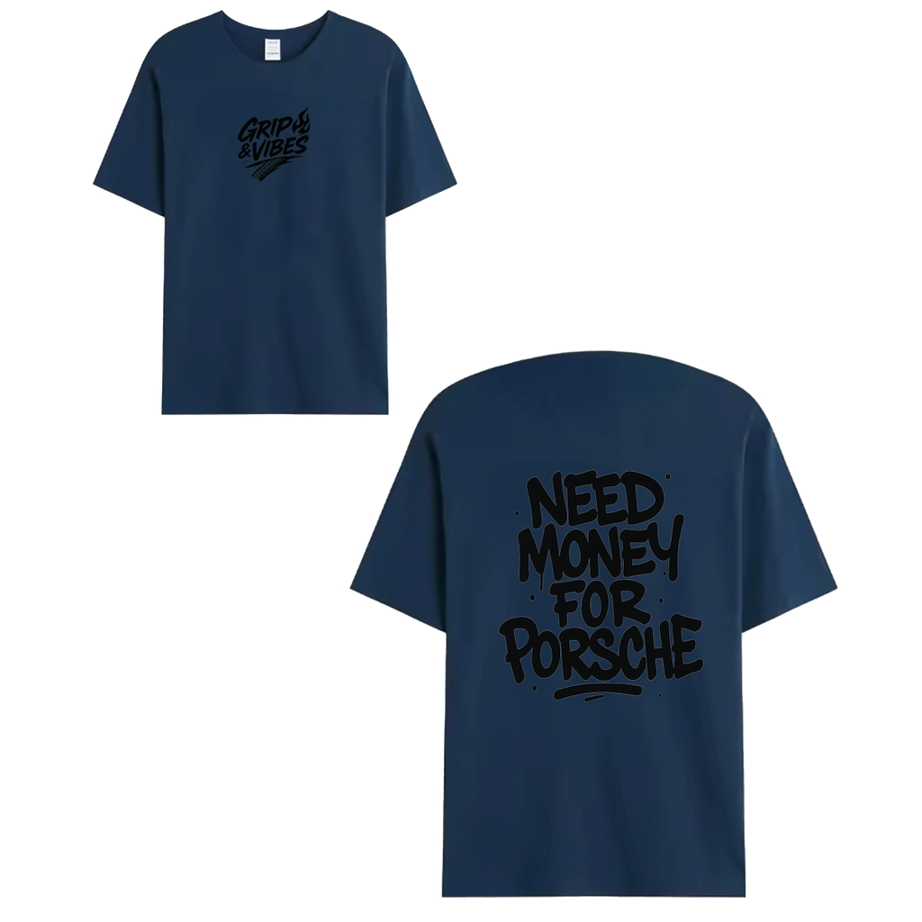T-shirt black - NEED MONEY FOR PORSCHE