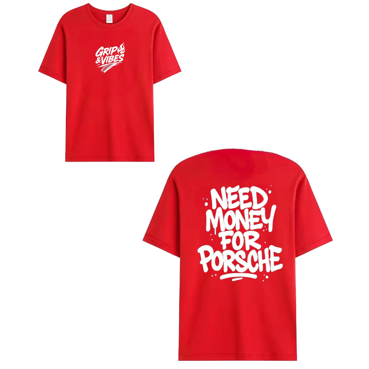T-shirt white - NEED MONEY FOR PORSCHE