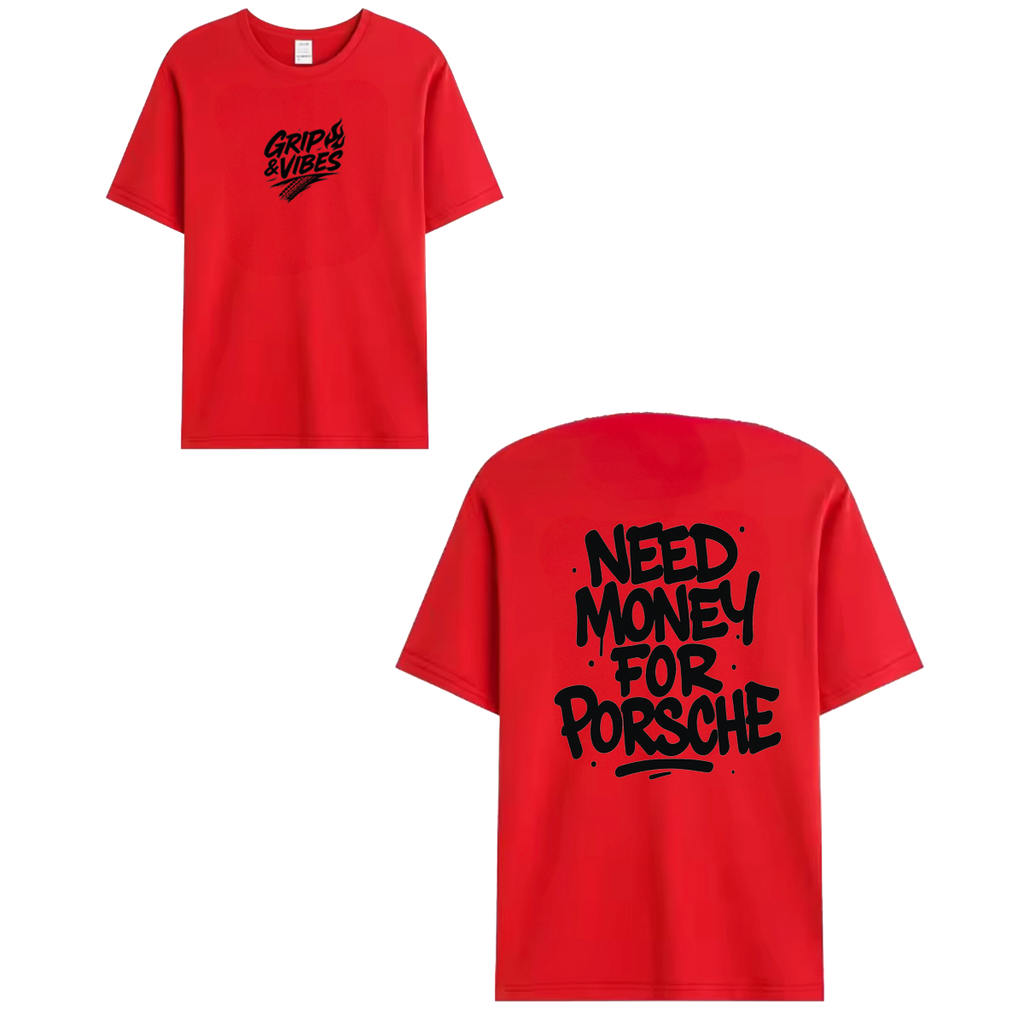 T-shirt black - NEED MONEY FOR PORSCHE