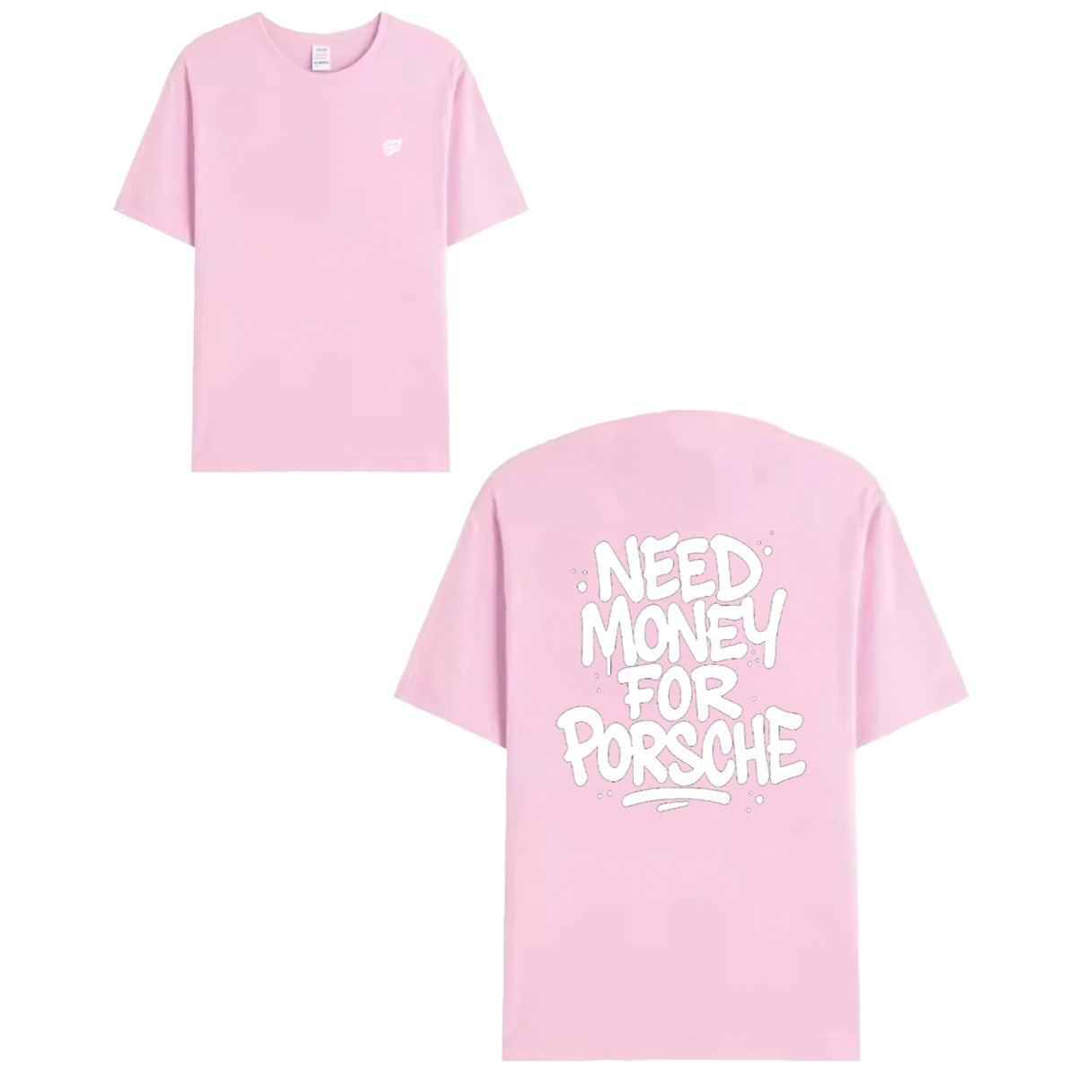 T-shirt white - NEED MONEY FOR PORSCHE