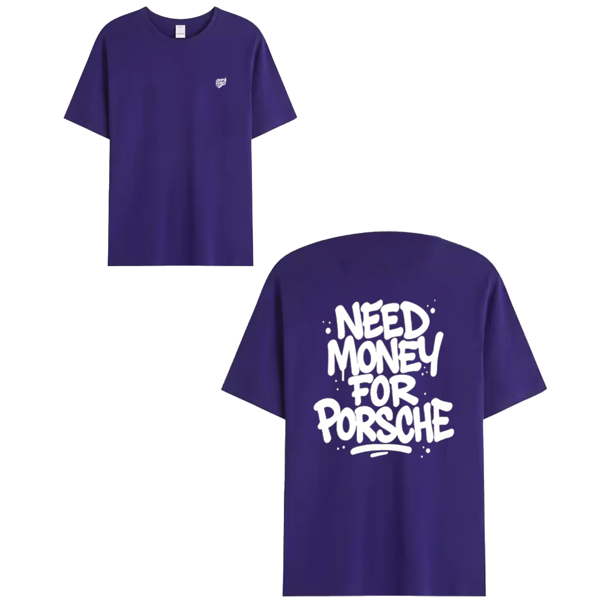 T-shirt white - NEED MONEY FOR PORSCHE