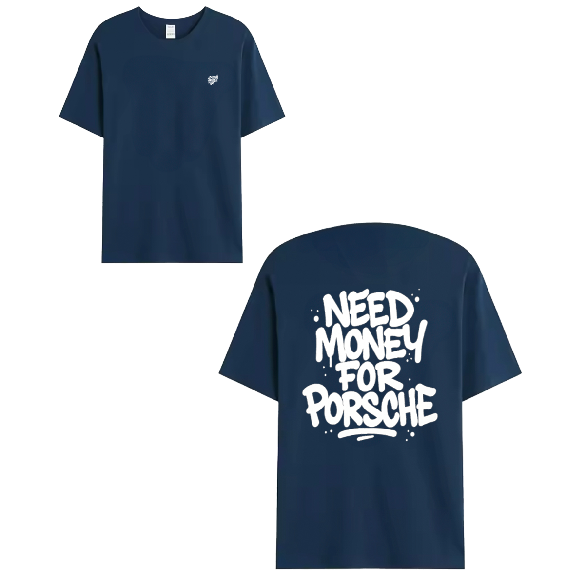 T-shirt white - NEED MONEY FOR PORSCHE