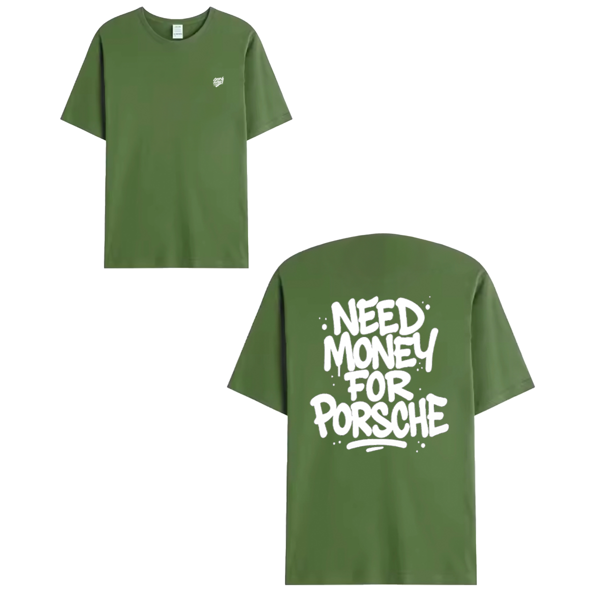 T-shirt white - NEED MONEY FOR PORSCHE