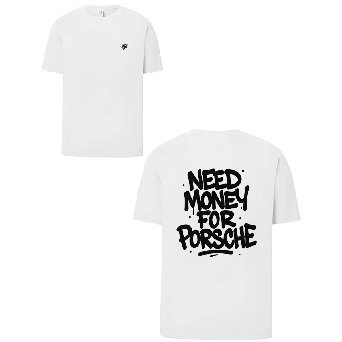 T-shirt black - NEED MONEY FOR PORSCHE