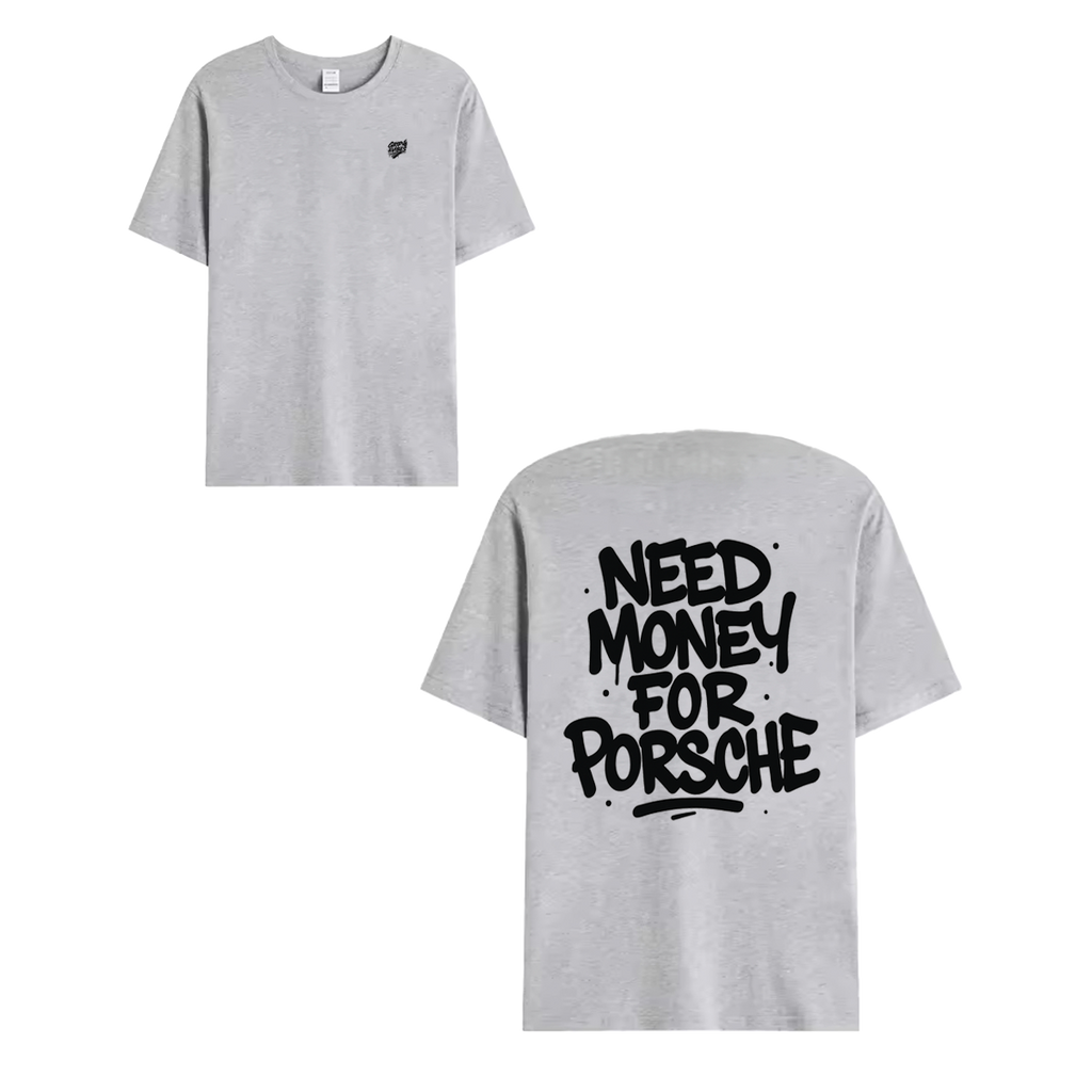 T-shirt black - NEED MONEY FOR PORSCHE