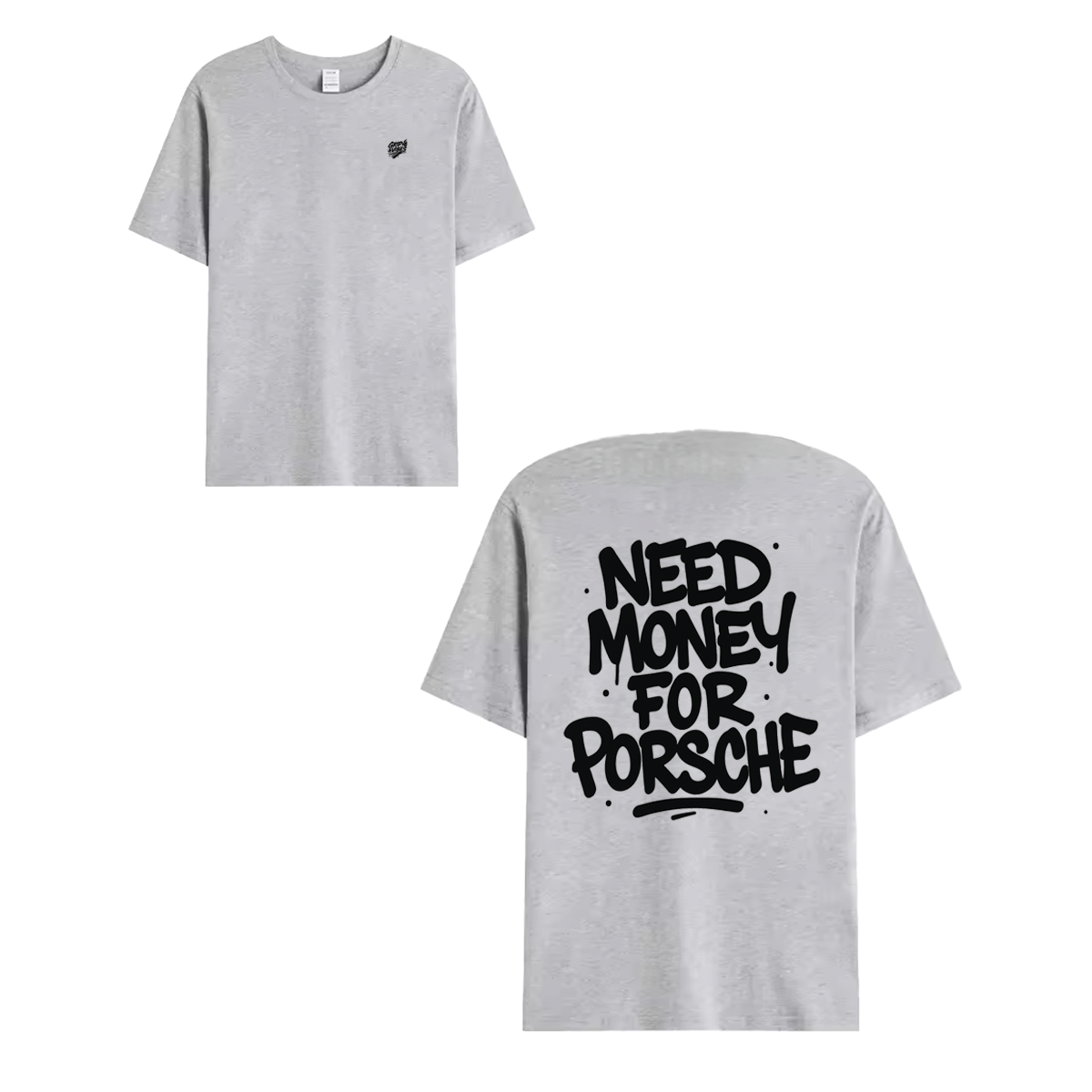 T-shirt black - NEED MONEY FOR PORSCHE