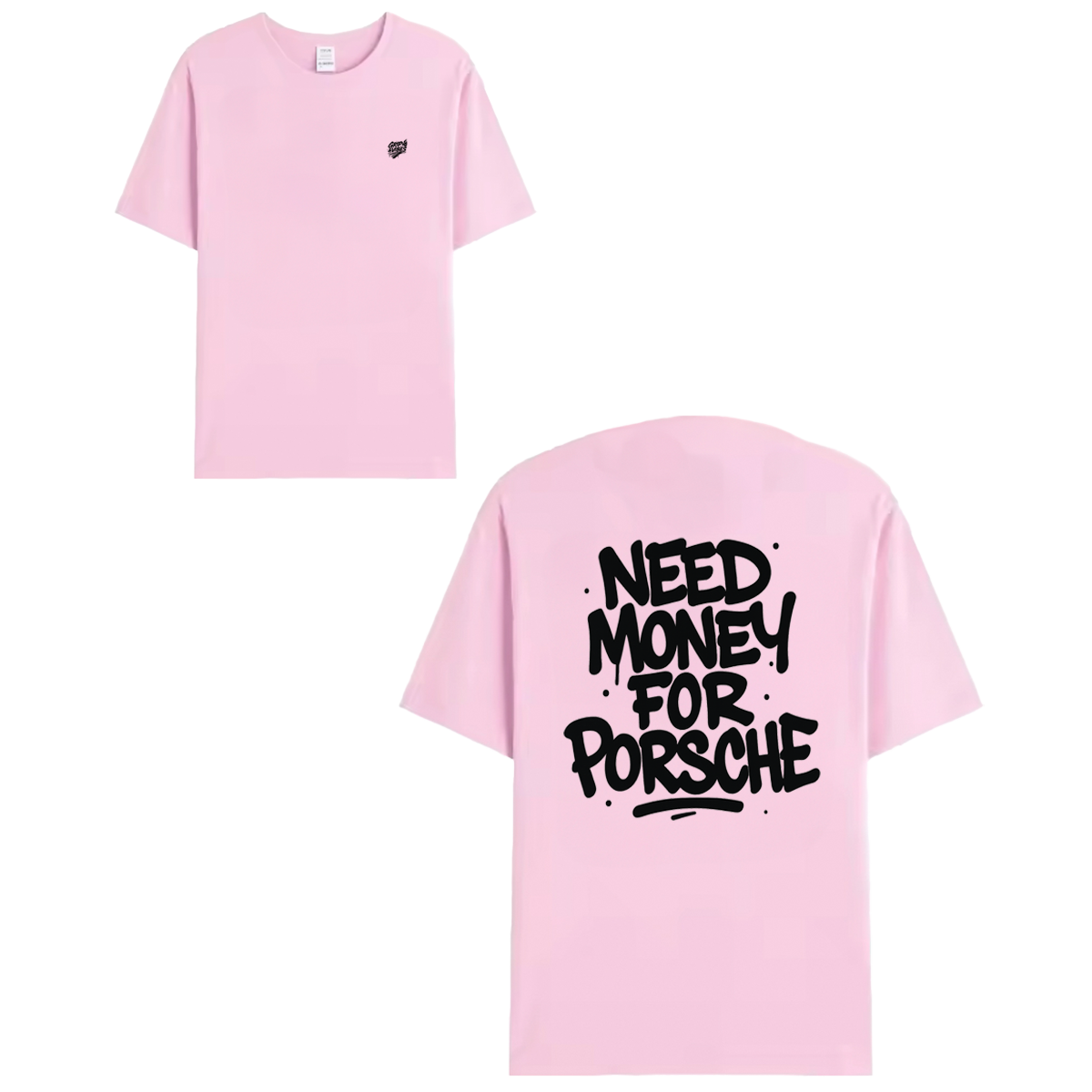 T-shirt black - NEED MONEY FOR PORSCHE