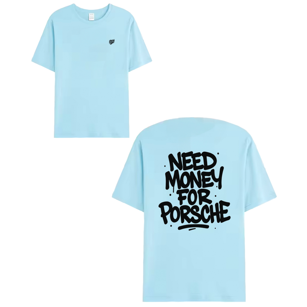 T-shirt black - NEED MONEY FOR PORSCHE