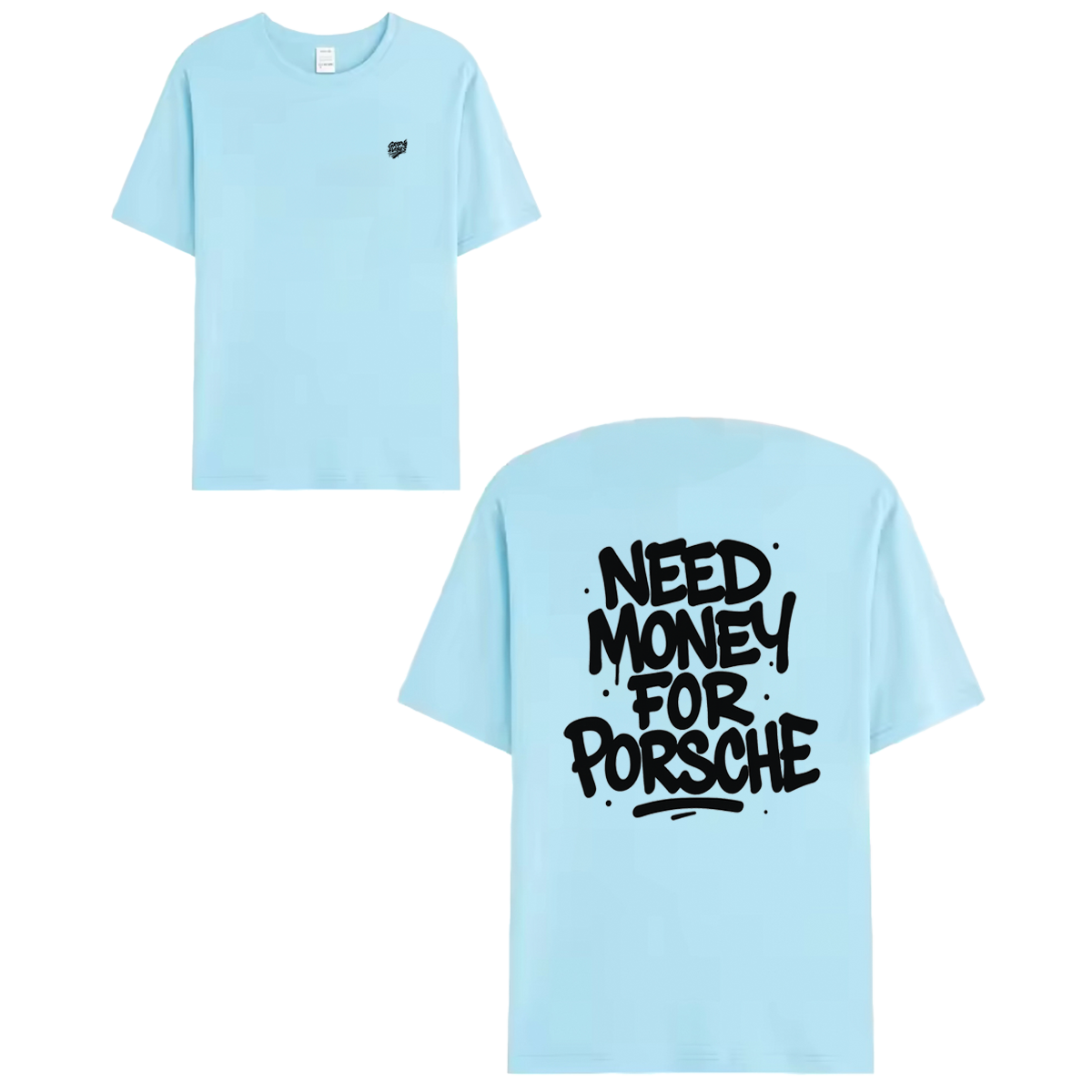 T-shirt black - NEED MONEY FOR PORSCHE