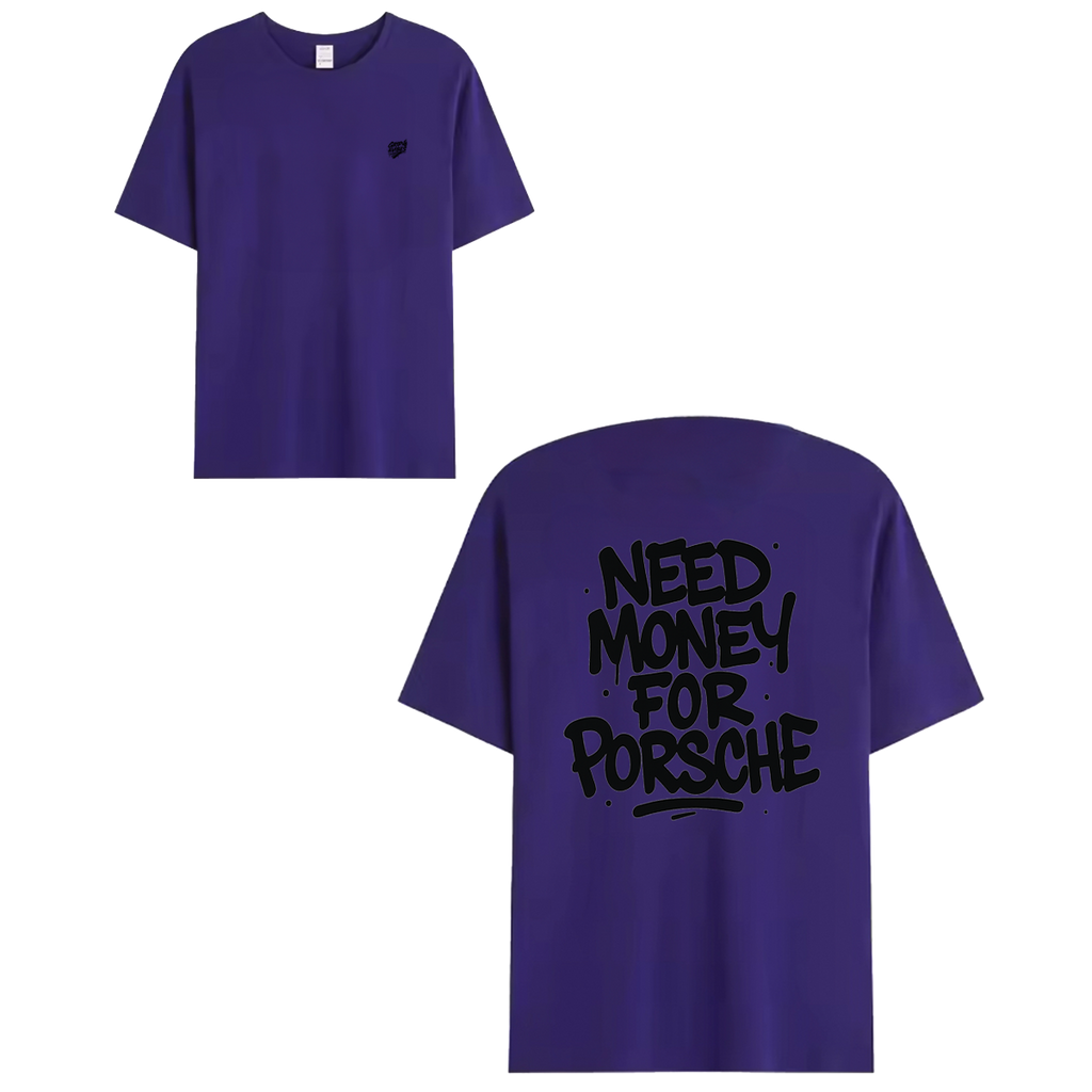 T-shirt black - NEED MONEY FOR PORSCHE