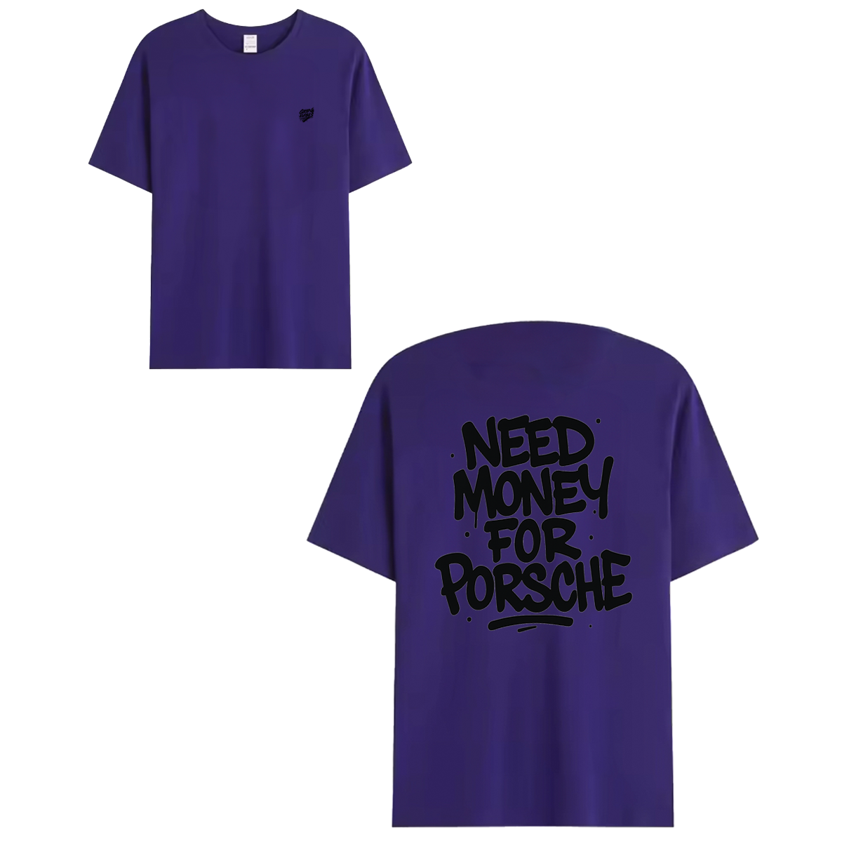 T-shirt black - NEED MONEY FOR PORSCHE