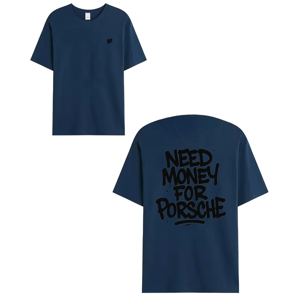 T-shirt black - NEED MONEY FOR PORSCHE