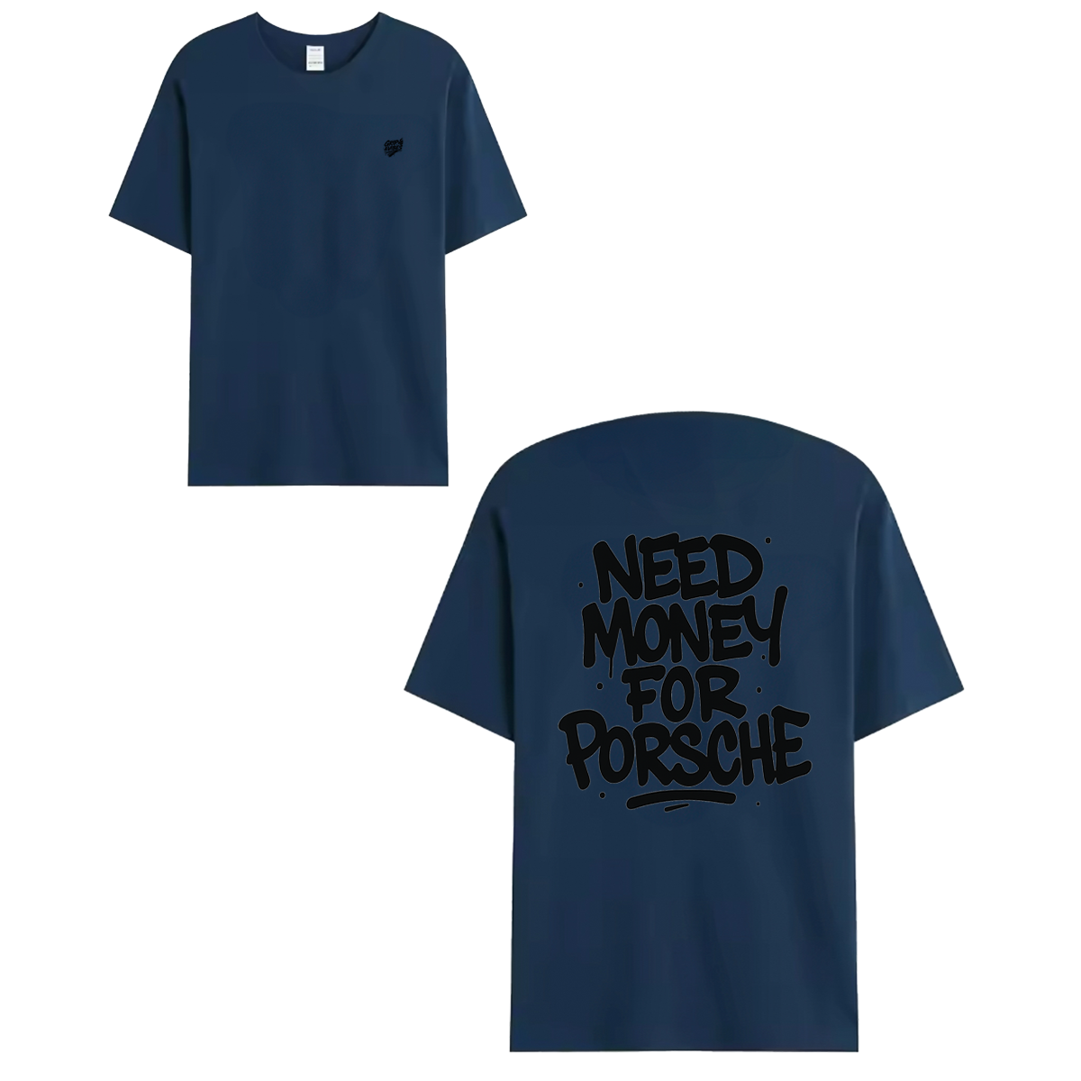 T-shirt black - NEED MONEY FOR PORSCHE