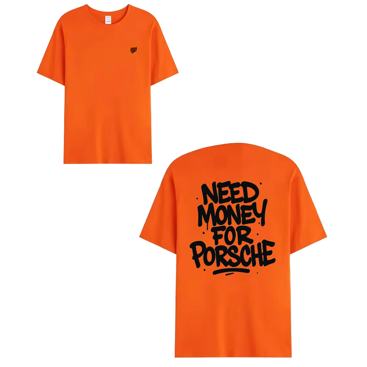 T-shirt black - NEED MONEY FOR PORSCHE