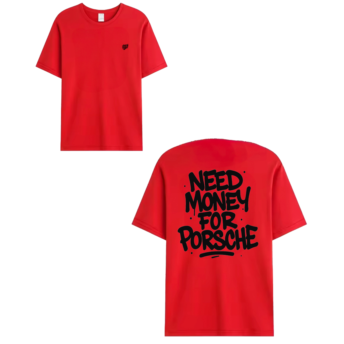 T-shirt black - NEED MONEY FOR PORSCHE