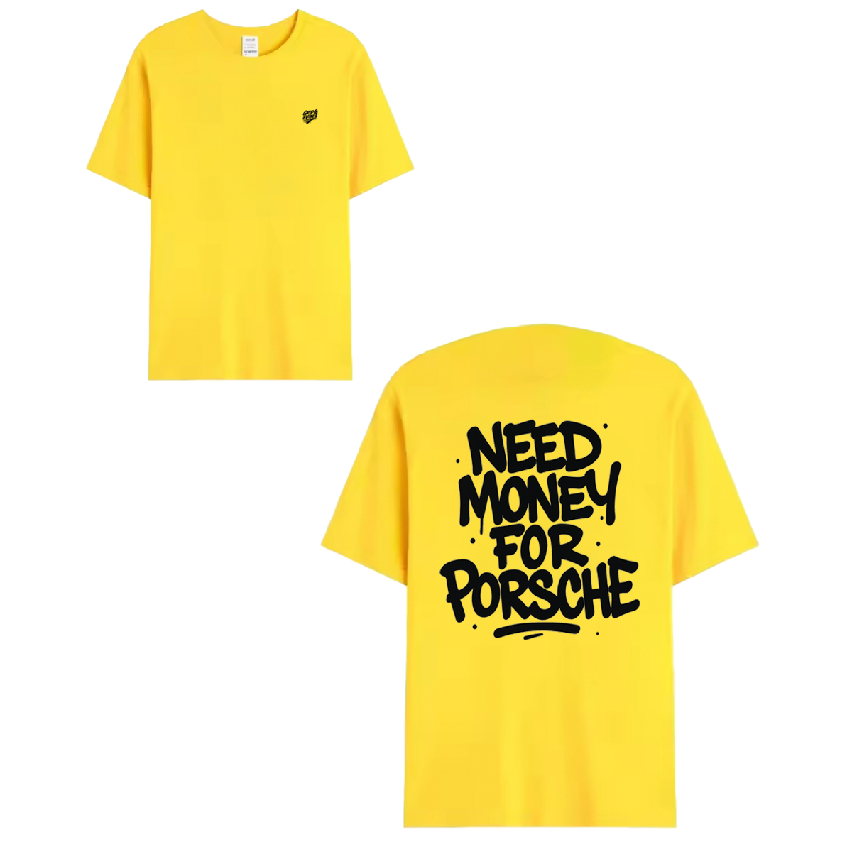 T-shirt black - NEED MONEY FOR PORSCHE